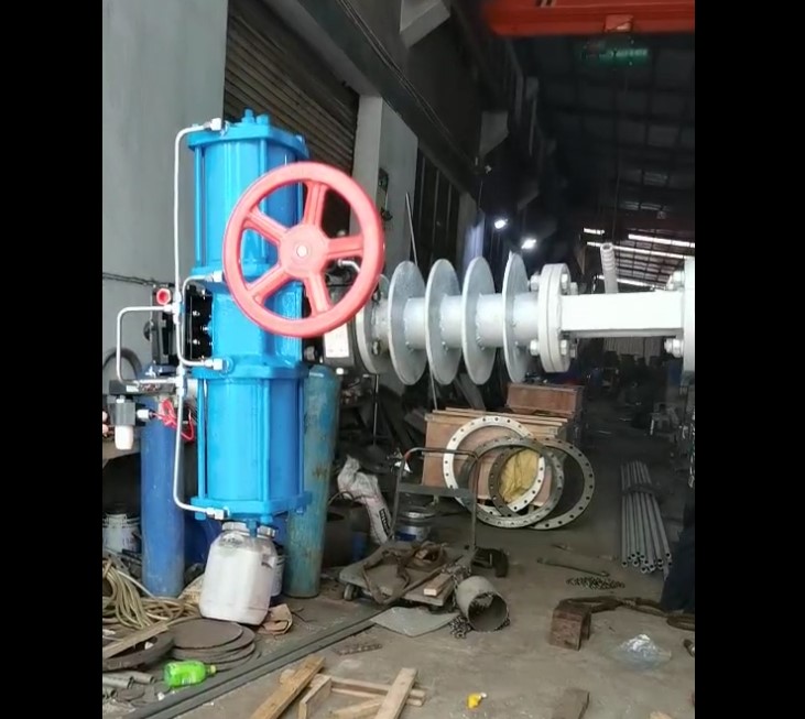 氣動(dòng)帶手動(dòng)水冷式高溫蝶閥 氣動(dòng)帶手動(dòng)水冷式高溫蝶閥